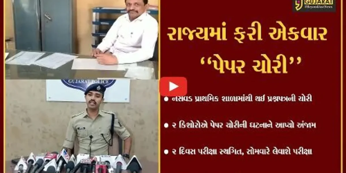 ભાવનગર : નેસવડ પ્રાથમિક શાળામાંથી પ્રશ્નપત્રોની ચોરીમાં મોટો ખુલાસો, 2 કિશોરોએ ઘટનાને આપ્યો અંજામ..!