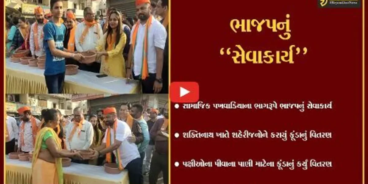 ભરૂચ : ભાજપ દ્વારા શહેરીજનોને પક્ષીઓને પીવાના પાણીના કૂંડાનું વિતરણ કરાયું…