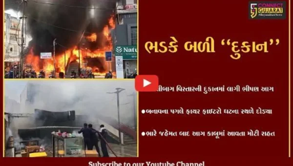 વડોદરા : કારેલીબાગ વિસ્તારની દુકાનમાં આગ ફાટી નીકળતા નાસભાગ, ફાયર ફાઇટરો દોડ્યા…