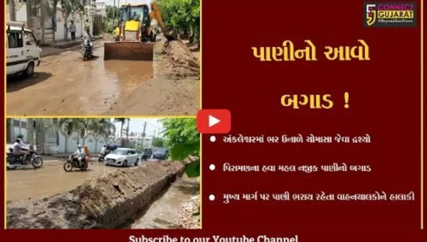 અંકલેશ્વર: પિરામણના હવામહલ નજીક પાણીનો બગાડ ! મુખ્યમાર્ગ પર પાણી ભરાય રહેતા વાહનચાલકોને હાલાકી