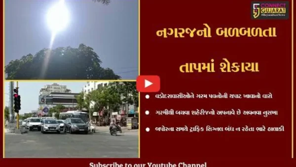 વડોદરા : ગરમીથી બચવા શહેરીજનોના અવનવા નુસખા, તો બપોરે ટ્રાફિક સિગ્નલ યથાવત રહેતા લોકોને હાલાકી