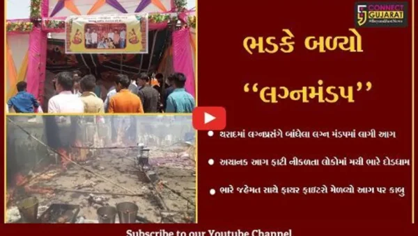 બનાસકાંઠા : થરાદમાં લગ્ન મંડપમાં ફાટી નીકળી આગ, લોકોમાં મચી અફરાતફરી…