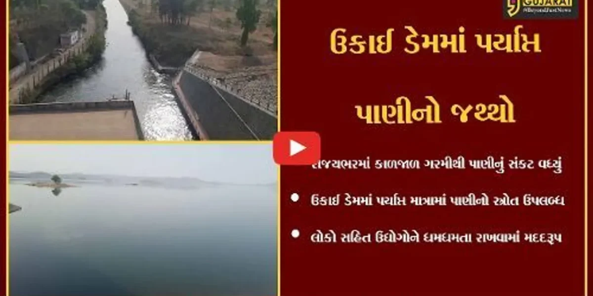 તાપી : રાજયભરમાં પાણીનું સંકટ, પરંતુ દ.ગુજરાતનાં ઉકાઈ ડેમમાં પાણીનો સ્ત્રોત 60%થી વધુ હોવાથી લોકોને રાહત