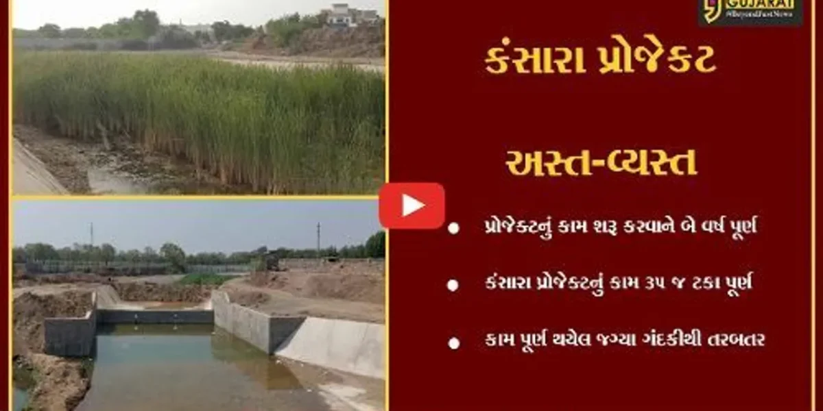 ભાવનગર : કંસારા પ્રોજેકટનું કામ બે વર્ષમાં 35 ટકા જ પૂર્ણ થયું,નદી ઘાસથી ઢંકાઈ તો પાણી પ્રદુષિત થવાની બૂમો ઉઠી