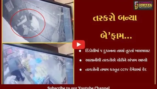 સુરત : ડિંડોલીમાં એક સાથે 5 દુકાનના તાળાં તૂટ્યા, તસ્કરોની કરતૂત “CCTV” કેમેરામાં કેદ…