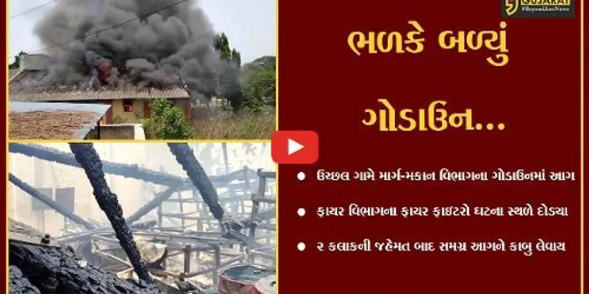 તાપી : ઉચ્છલ ગામે માર્ગ-મકાન વિભાગનું ગોડાઉન ભળકે બળ્યું, ફાયર ફાઇટરો દોડ્યા…