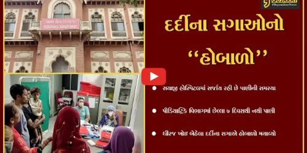 વડોદરા : છેલ્લા 7 દિવસથી સયાજી હોસ્પિટલના પીડિયાટ્રિક વિભાગમાં પાણીની સમસ્યા, દર્દીના સગાએ ધીરજ ગુમાવી…