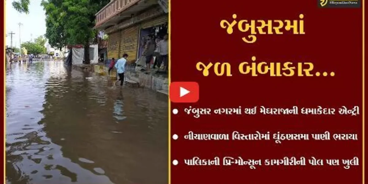 ભરૂચ : પ્રથમ વરસાદે જંબુસરનગર થયું પાણી પાણી, પાલિકાની પ્રિ-મોન્સૂન કામગીરી સામે સવાલ…