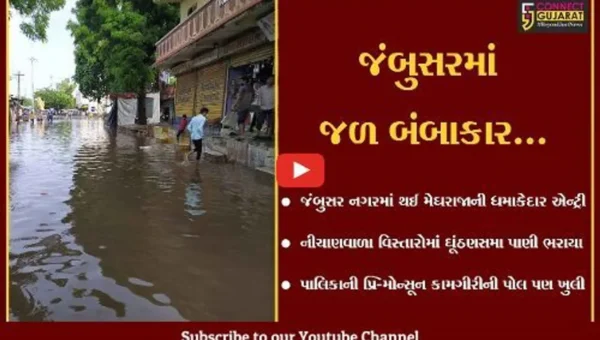 ભરૂચ : પ્રથમ વરસાદે જંબુસરનગર થયું પાણી પાણી, પાલિકાની પ્રિ-મોન્સૂન કામગીરી સામે સવાલ…