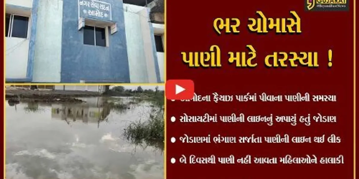 ભરૂચ: આમોદ નગર સેવા સદનના ફૈયાઝ પાર્કમાં પીવાના પાણીની સમસ્યા,મહિલાઓએ આંદોલનની ચીમકી ઉચ્ચારી