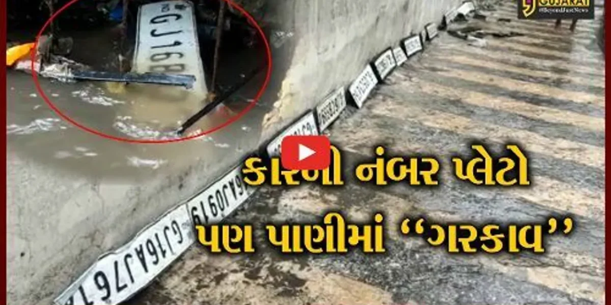 ભરૂચ : કલેક્ટર કચેરી નજીક રેલ્વે ગરનાળામાં પાણીની થપાટ લાગતાં 20થી વધુ કારની નંબર પ્લેટ તૂટી…