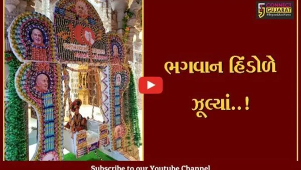 ભરૂચ : ઝાડેશ્વર BAPS સ્વામિનારાયણ મંદિર ખાતે ભગવાનને વિવિધ પ્રકારના હિંડોળે ઝુલાવ્યા