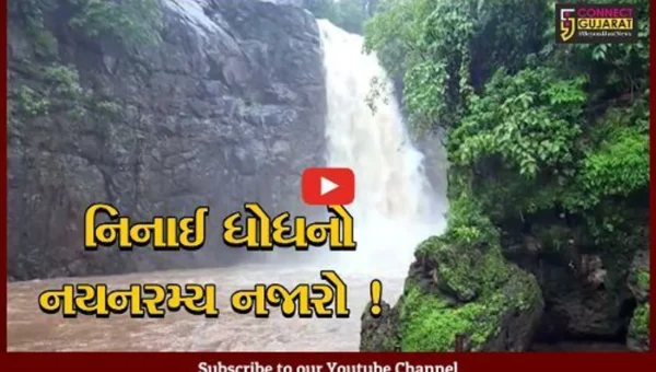 નર્મદા:નિનાઈ ધોધનો અદભુત નજારો, ઝરણામાંથી 70 મીટર ઊંચાઈથી પાણી વહેતા પ્રવાસીઓમાં આકર્ષણનું કેન્દ્ર