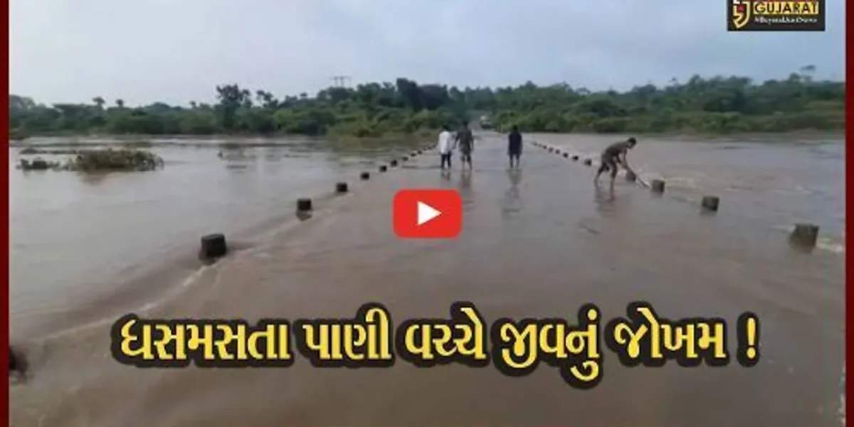 સાબરકાંઠા: હીંમતનગરના ગ્રામ્ય વિસ્તારના લોકોએ જીવના જોખમે પસાર થવું પડે છે નિચાણવાળા બ્રિજ પરથી,જુઓ દ્રશ્યો