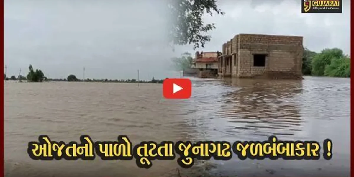 જુનાગઢ: ઓજતનો પાળો તૂટતા ઘેડ પંથક જળબંબાકાર,ખેડૂતોને રાતા પાણીએ રોવાનો વારો