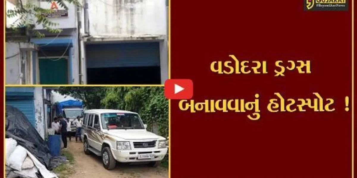 વડોદરા: ATSની ટીમે દરોડા પાડી ગોડાઉનમાંથી ડ્રગ્સ બનાવવાના રો-મટીરિયલનો શંકાસ્પદ જથ્થો ઝડપી પાડ્યો