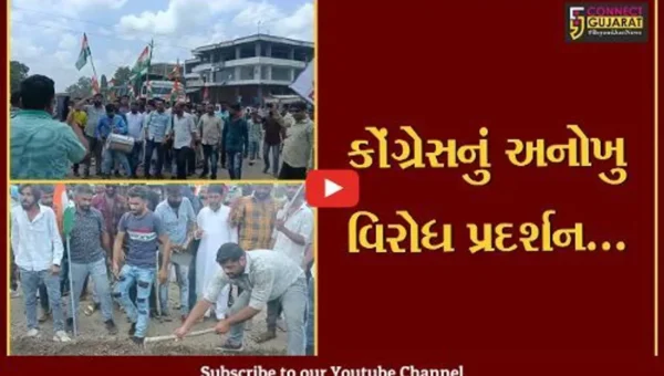 ભરૂચ : નેત્રંગમાંથી પસાર થતા માર્ગો પર ખાડાઓનું સામ્રાજ્ય, સ્વખર્ચે તાલુકા કોંગ્રેસ સમિતિએ કર્યું પેચવર્ક