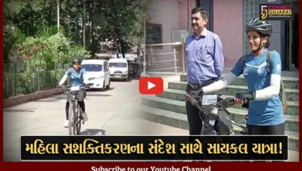 ભરૂચ: ભોપાલથી 20 હજાર કી.મી.ની સાયકલ યાત્રાએ નિકળેલ યુવતીનું કરાયું સ્વાગત