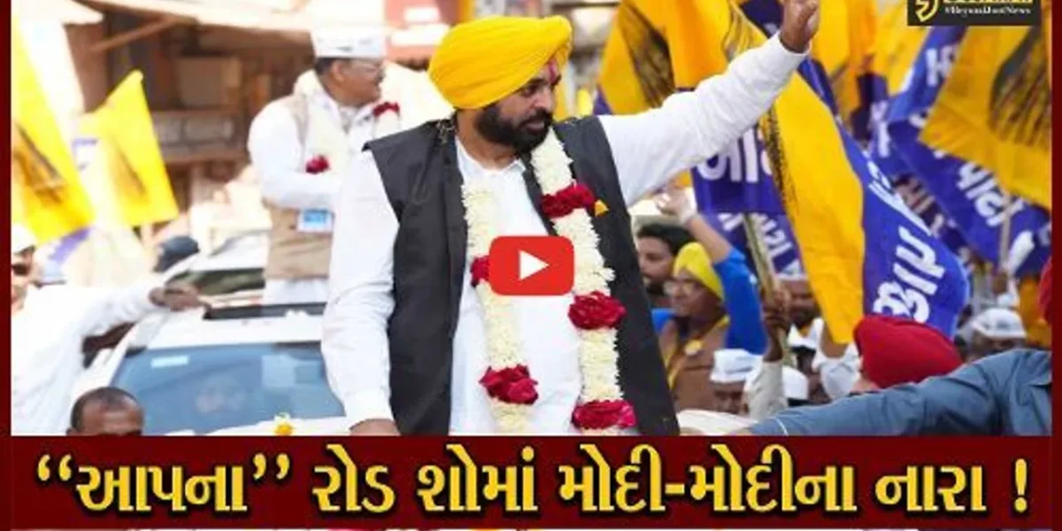 તાપી:વ્યારામાં ભગવત માનની હાજરીમાં આપના યોજાયેલ રોડ શોમાં લાગ્યા મોદી –મોદીના નારા, જુઓ વિડીયો