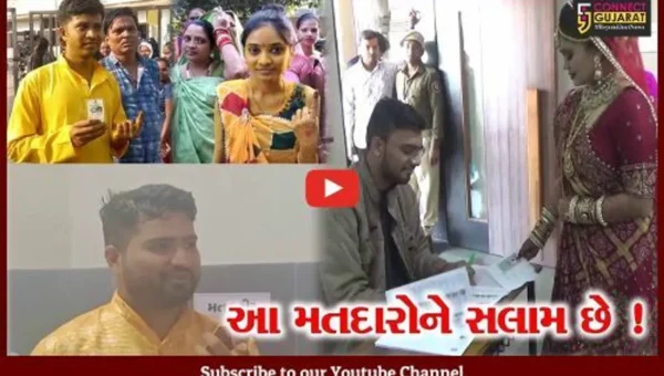 ગુજરાતમાં ચૂંટણી બની લોકઉત્સવ, દુલ્હા-દુલ્હને સપ્તપદીના સાત ફેરા પૂર્વે નિભાવ્યો નાગરિક તરીકેનો ધર્મ
