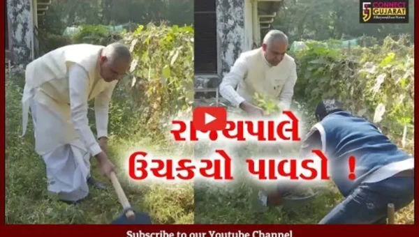 રાજ્યપાલ આચાર્ય દેવવ્રતે હાથમાં પાવડો લઈ જાતે કરવી પડી સફાઈ, જુઓ શું હતી ઘટના