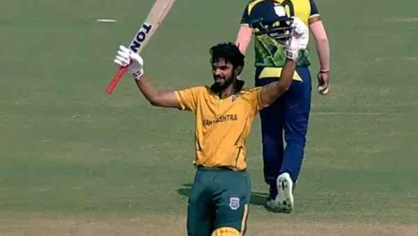 MAH vs SAU FINAL : કેપ્ટન ઋતુરાજે સતત ત્રીજી સદી ફટકારી, 108 રન બનાવીને આઉટ.!