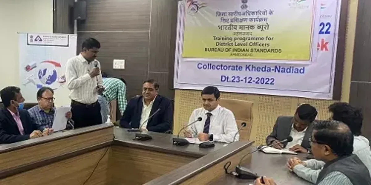 ખેડા : ભારતીય માનક બ્યુરો દ્વારા જિલ્લા કલેક્ટરની અધ્યક્ષતામાં એક દિવસીય તાલીમ કાર્યક્રમ યોજાયો…