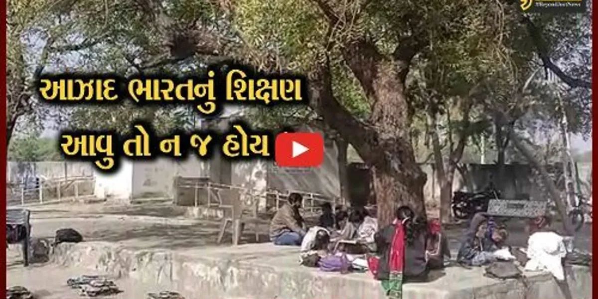 અમરેલી: ઉચ્ચ શિક્ષણની ગુલબાંગો ફૂંકતા નેતાઓ આ શાળાના દ્રશ્યો જોઈ લો, તમારા બાળકો આવી રીતે ભણી શકશે ?