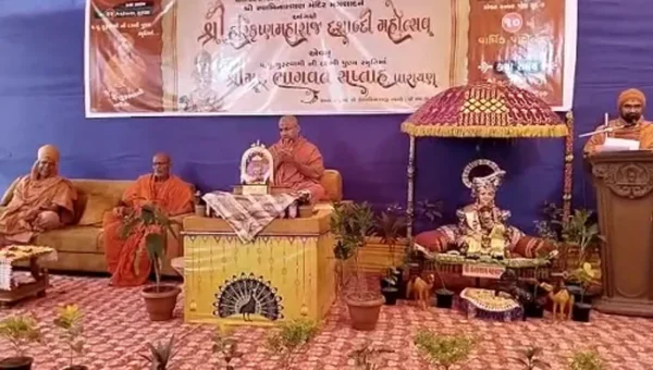 ભરૂચ: જંબુસરના મગણાદ સ્વામિનારાયણ મંદિર ખાતે શ્રીમદ ભાગવત સપ્તાહનો પ્રારંભ કરાયો