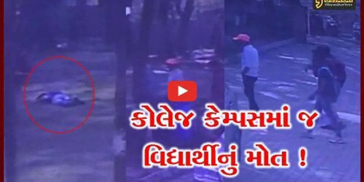 વલસાડની કોલેજમાં મિત્રો સાથે ચાલીને જઈ રહેલો વિદ્યાર્થી અચાનક ઢળી પડતા મોત નિપજયુ, જુઓ CCTV