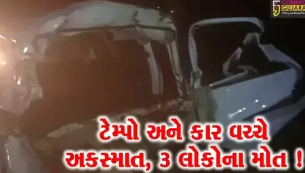 સુરેન્દ્રનગર: હાઇવે પર ધુમ્મસના કારણે ટેમ્પો અને કાર વચ્ચે અકસ્માત 3 લોકોના કમકમાટીભર્યા મોત