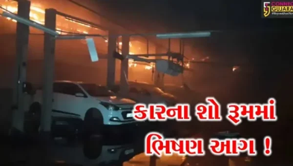 સુરત: ઉધનામાં કારના શો રૂમમાં ભિષણ આગ ફાટી નીકળતા દોડધામ,અફરાતફરીનો માહોલ