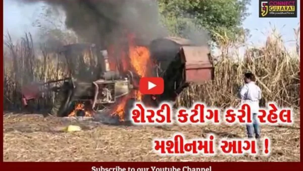 ભરૂચ: ઝઘડીયાના વણાકપોર ગામે શેરડી કટીંગ કરી રહેલ મશીનમાં આગ,ઓપરેટરનો આબાદ બચાવ