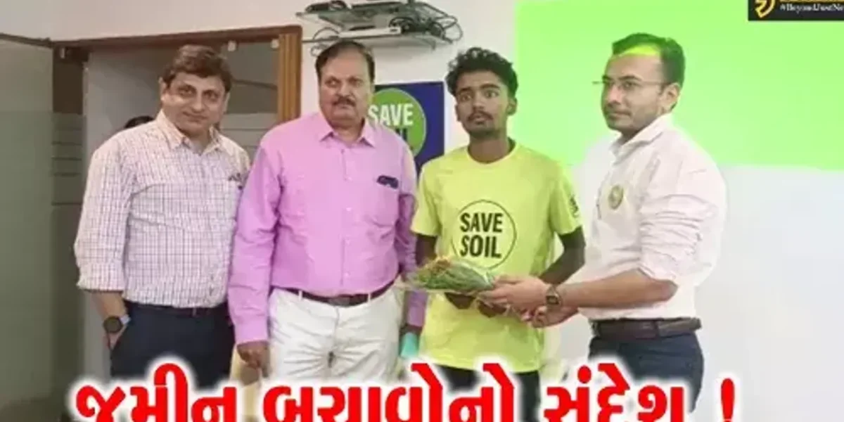 અંકલેશ્વર: જમીન બચાવોના સંદેશ સાથે સાયકલ પર ભારત ભ્રમણે નિકળેલ યુવાનનું કરાયું સ્વાગત