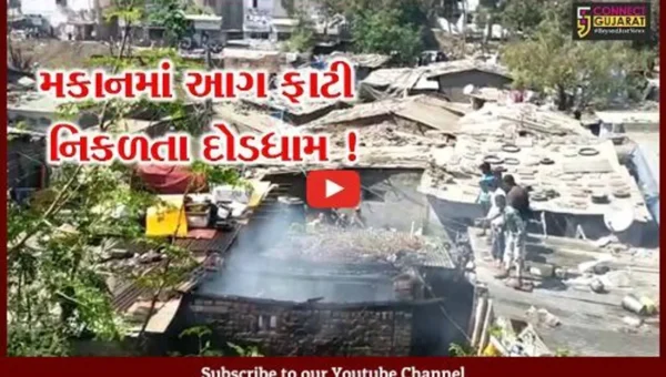 ભરૂચ: ઇન્દિરાનગર ઝુંપડપટ્ટીના એક મકાનમાં આગ લાગતા દોડધામ, ફાયર વિભાગે આગ પર કાબૂ મેળવ્યો