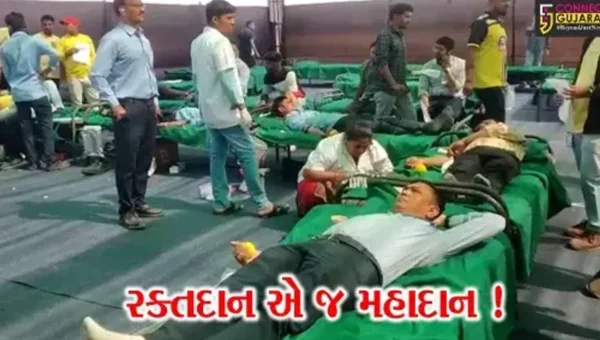 અંકલેશ્વર: પાનોલી જીઆઈડીસીમાં એથર કંપનીના ભૂમિપૂજન પ્રસંગે રક્તદાન શિબિર યોજાય,રેકોર્ડ બ્રેક 700 યુનિટ રક્ત એકત્રિત કરાયું.
