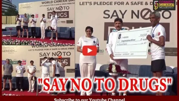 સુરત : વર્લ્ડ કેન્સર-ડે નિમિત્તે “SAY NO TO DRUGS”ના સંદેશા સાથે મેરેથોન દોડ યોજાય…