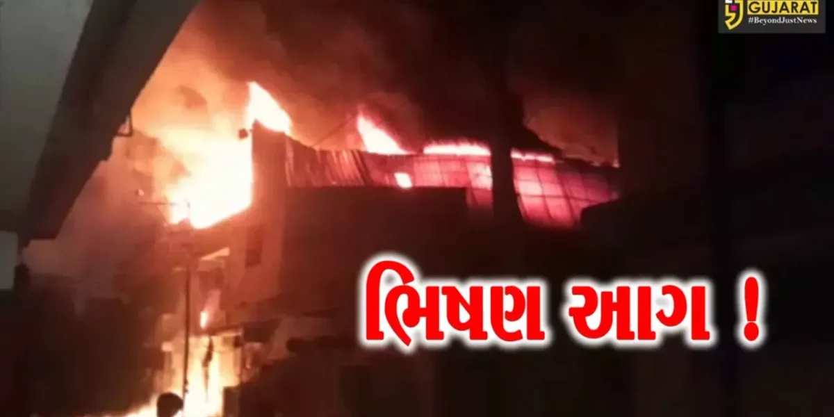 સુરત: કડોદરાની પ્રકાશ ઇન્ડસ્ટ્રીયલ એસ્ટેટમાં ભીષણ આગ, વિકરાળ આગ લાગતા દોડધામ