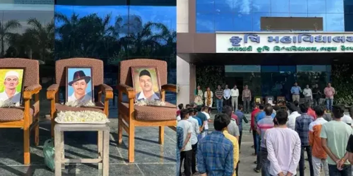 કૃષિ મહાવિદ્યાલય અને પોલીટેકનિક ઇન એગ્રીકલ્ચર ભરૂચ દ્વારા કેન્ડલ માર્ચ અને મૌન સભાનું આયોજન કરી વીર શહીદોને શ્રદ્ધાંજલિ પાઠવી