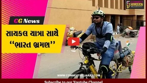 પર્યાવરણ બચાવવાના ઉદ્દેશ સાથે નીકળેલા વાપીના યુવાનની સાયકલ યાત્રાનું અંકલેશ્વરમાં સ્વાગત…