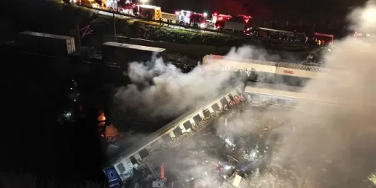 Train Collision : ગ્રીસમાં મોટો અકસ્માત, માલગાડી અને પેસેન્જર ટ્રેન એકબીજા સાથે અથડાઇ, 32ના મોત, 85 થી વધુ ઘાયલ