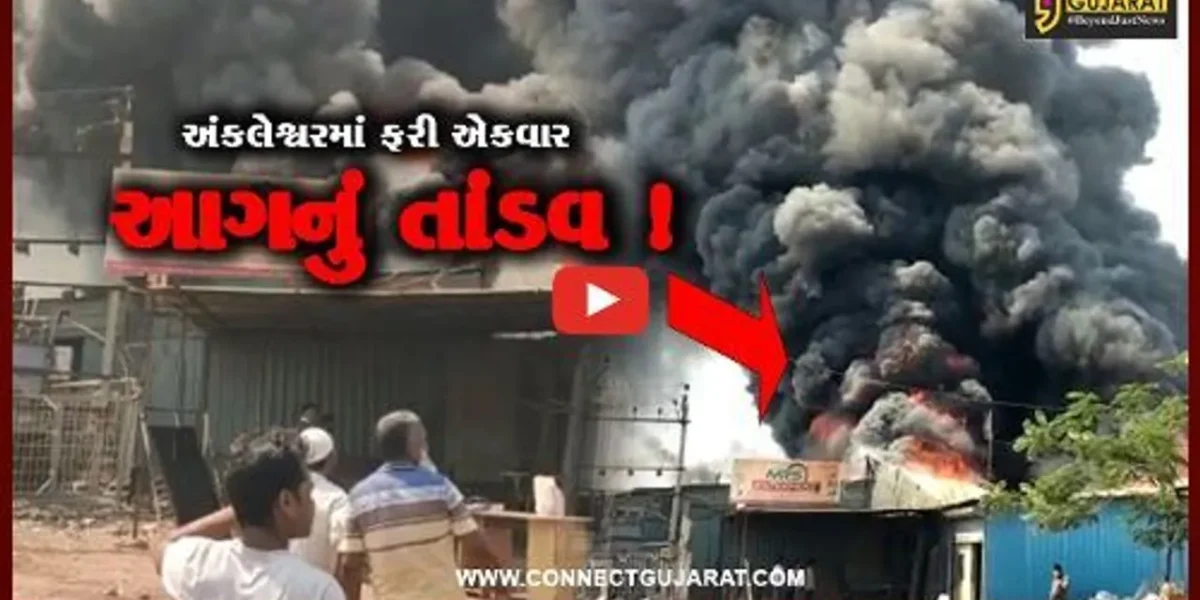 અંકલેશ્વર: ભંગારના ગોડાઉનમાં ભીષણ આગ ફાટી નિકળી, આસપાસના 5 ગોડાઉનમાં પણ આગ પ્રસરી