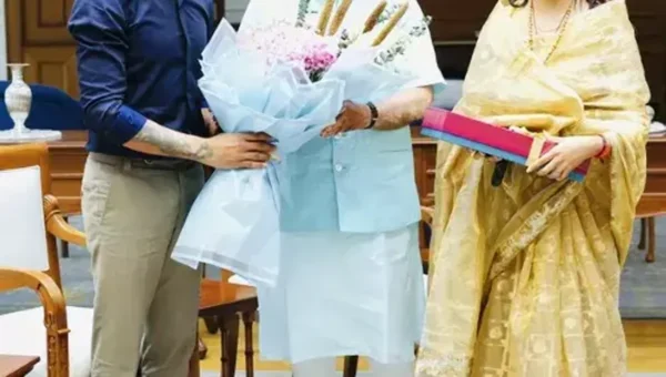 MLA રિવાબા જાડેજા અને રવીન્દ્ર જાડેજાએ PM મોદી સાથે કરી મુલાકાત