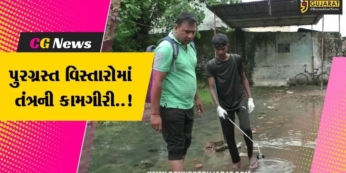 નવસારી : પૂરના પાણી ઉતર્યા બાદ તંત્રની કામગીરી, જંતુનાશક દવાના છંટકાવ સહિત ઘરે ઘરે સર્વે કરાયો…