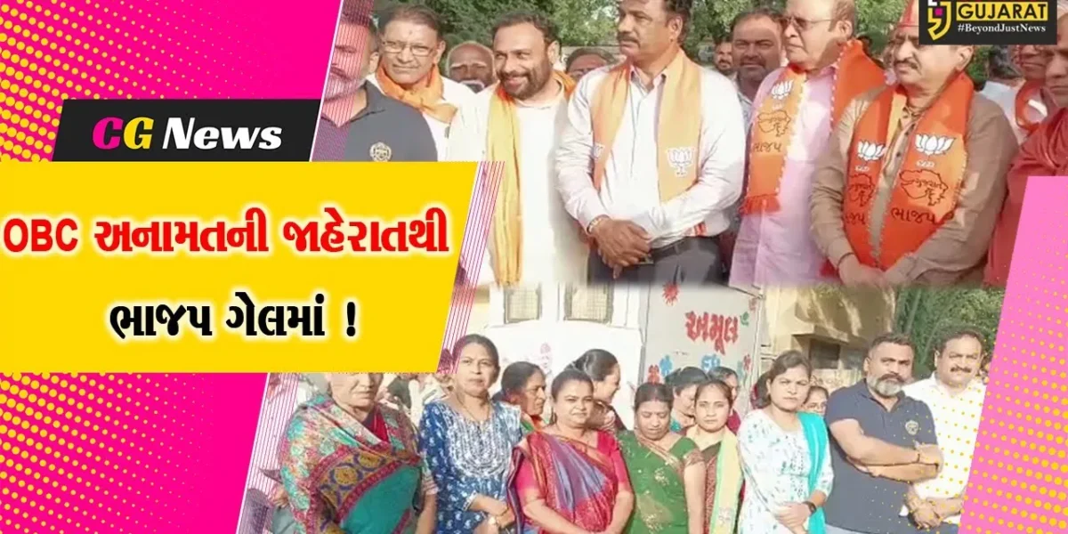 ભરૂચ: OBC અનામતની જાહેરાત થતાં ભાજપ દ્વારા કરવામાં આવી ઉજવણી,અનેક આગેવાનો રહ્યા ઉપસ્થિત