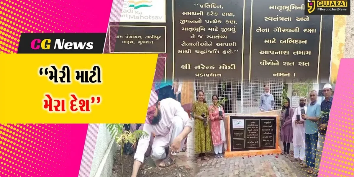 ભરૂચ : નબીપુર કુમાર શાળા ખાતે “મેરી માટી મેરા દેશ” અભિયાન અંતર્ગત વિવિધ કાર્યક્રમો યોજાયા…