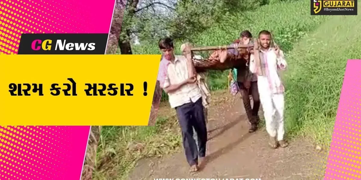 છોટાઉદેપુર: રસ્તાના અભાવે સગર્ભા મહિલાને ખાટલામાં સારવાર અર્થે લઈ જવાની ફરજ પડી