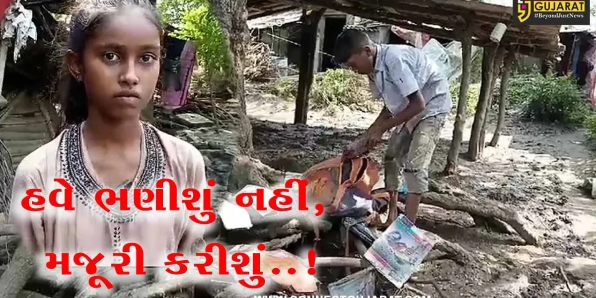 “હવે ભણીશું નહીં, મજૂરી કરીશું” : પૂરના કારણે અંકલેશ્વરના જુના બોરભાઠા બેટની વિદ્યાર્થીની લક્ષ્મીની આપવીતી…