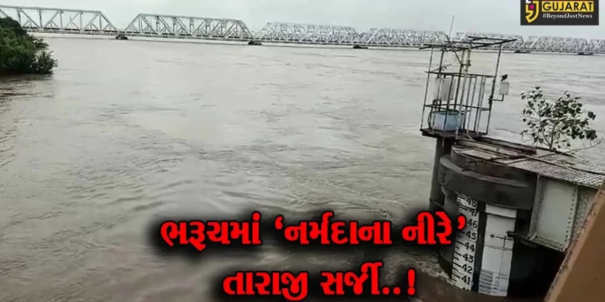 ભરુચ : નર્મદા નદીની જળ સપાટી 38 ફૂટ પર, 24 થી વધુ ગામો હાઇ એલર્ટ