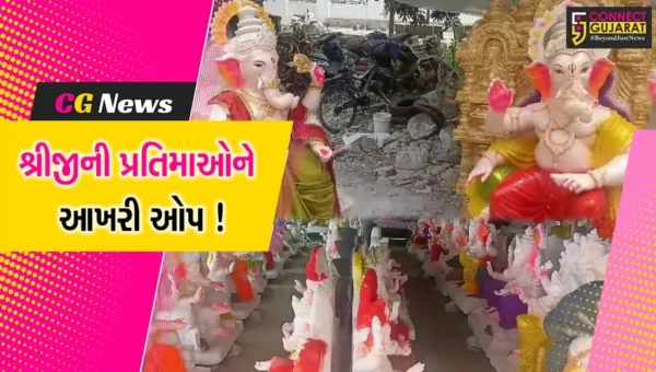 જુનાગઢ:ગણેશ મહોત્સવને આડે હવે ગણતરીના દિવસો બાકી,મૂર્તિકારો દ્વારા શ્રીજીની પ્રતિમાને અપાય રહ્યો છે આખરી ઓપ